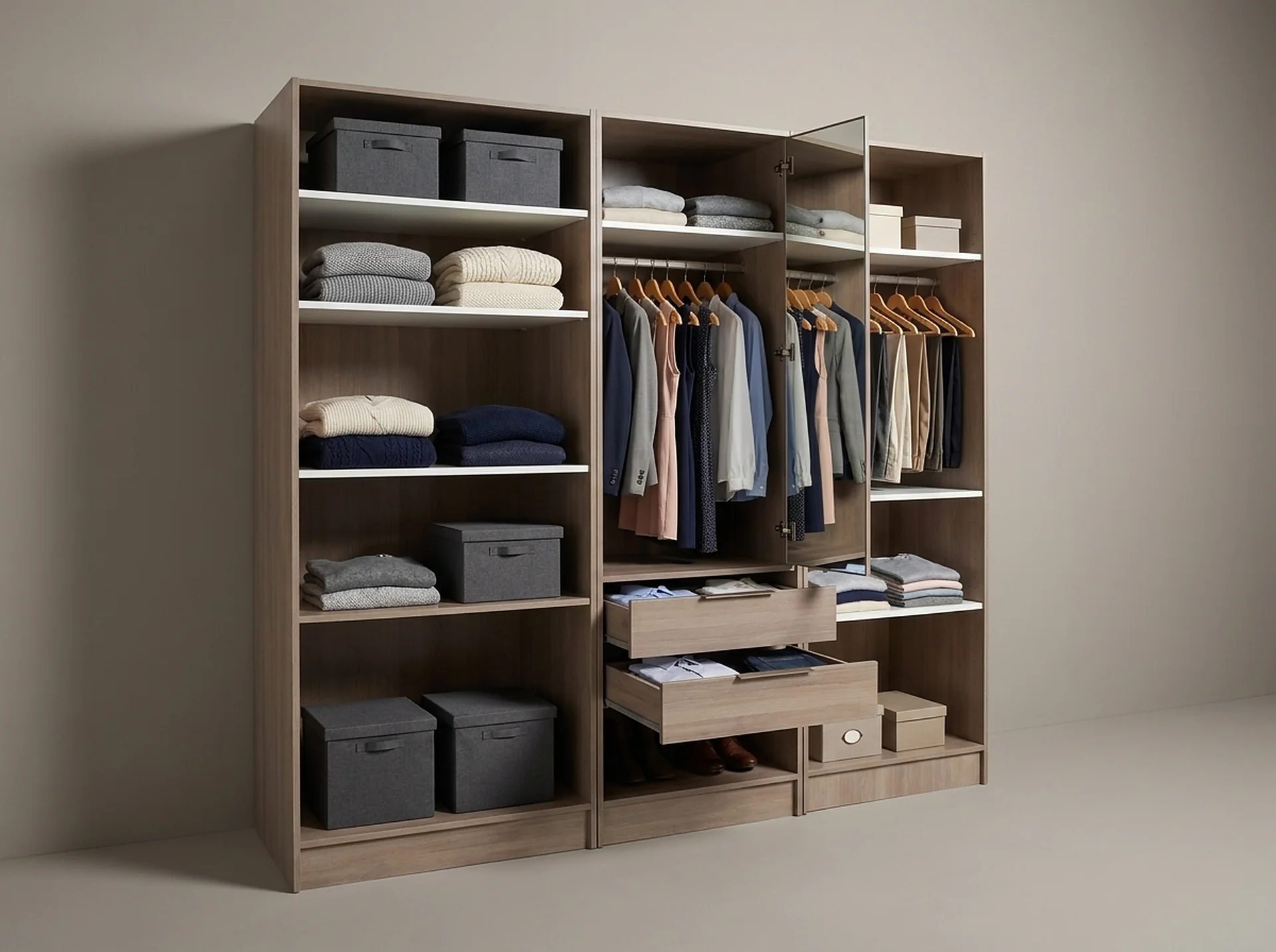 Adjustable Shelf shown front-on with its proportions to scale
