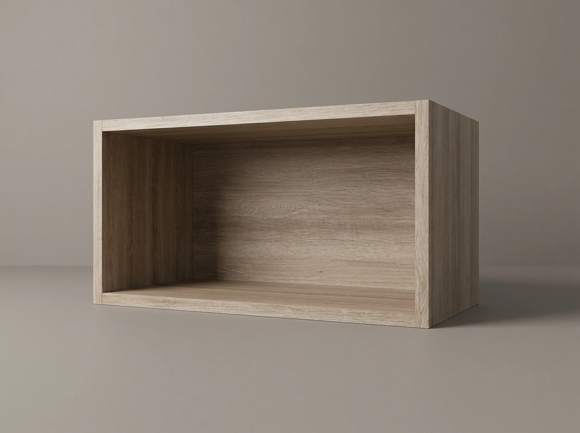 Ceiling Cabinet in cabinet-grade melamine, three-quarter view