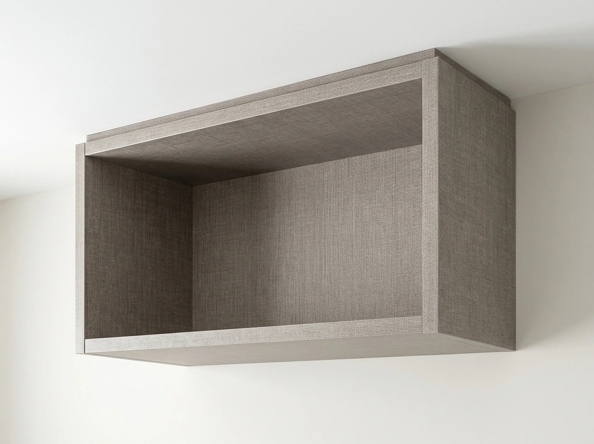 Ceiling Cabinet in Grey Linen melamine