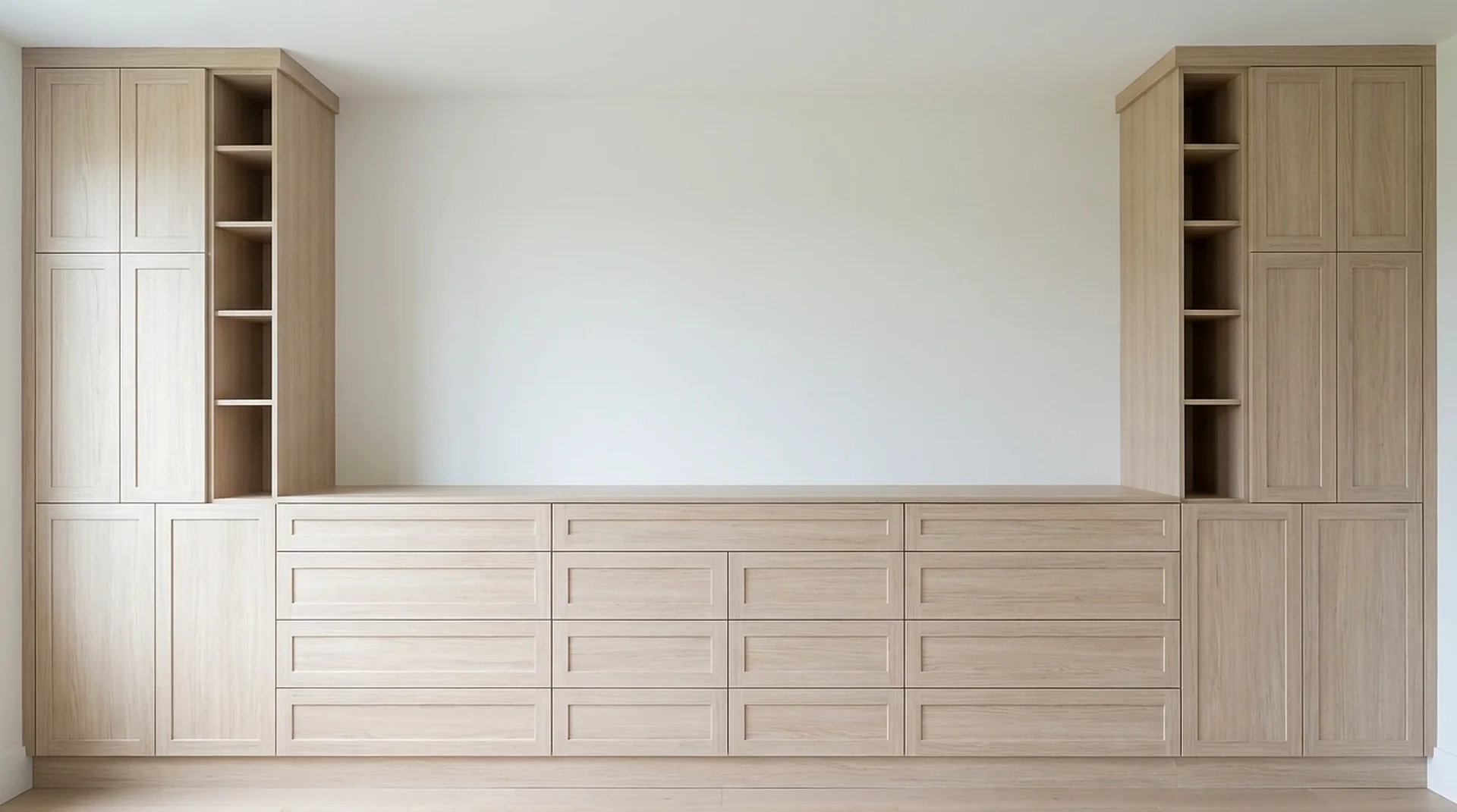 Closet Drawers as part of a full-wall custom closet run