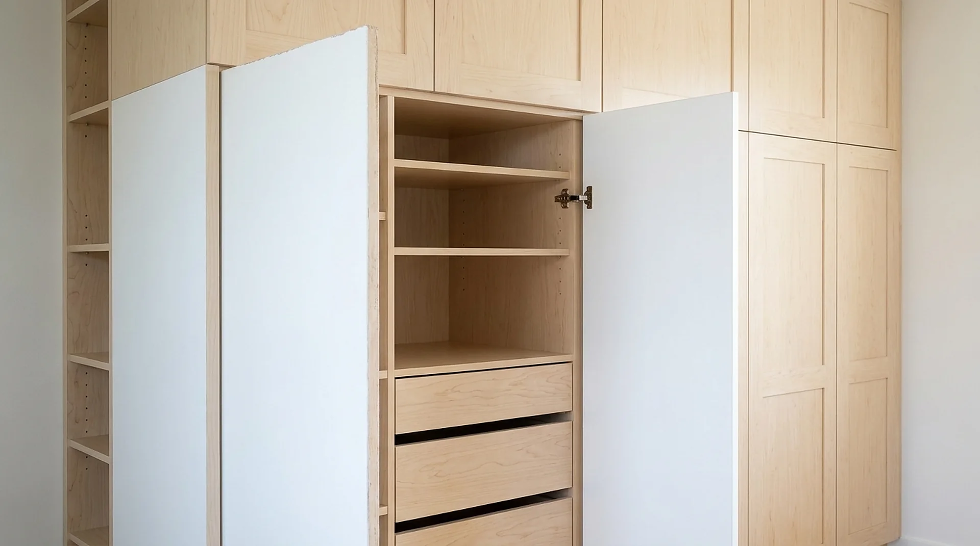 Doors & Partition Panels in Logwood Grain melamine