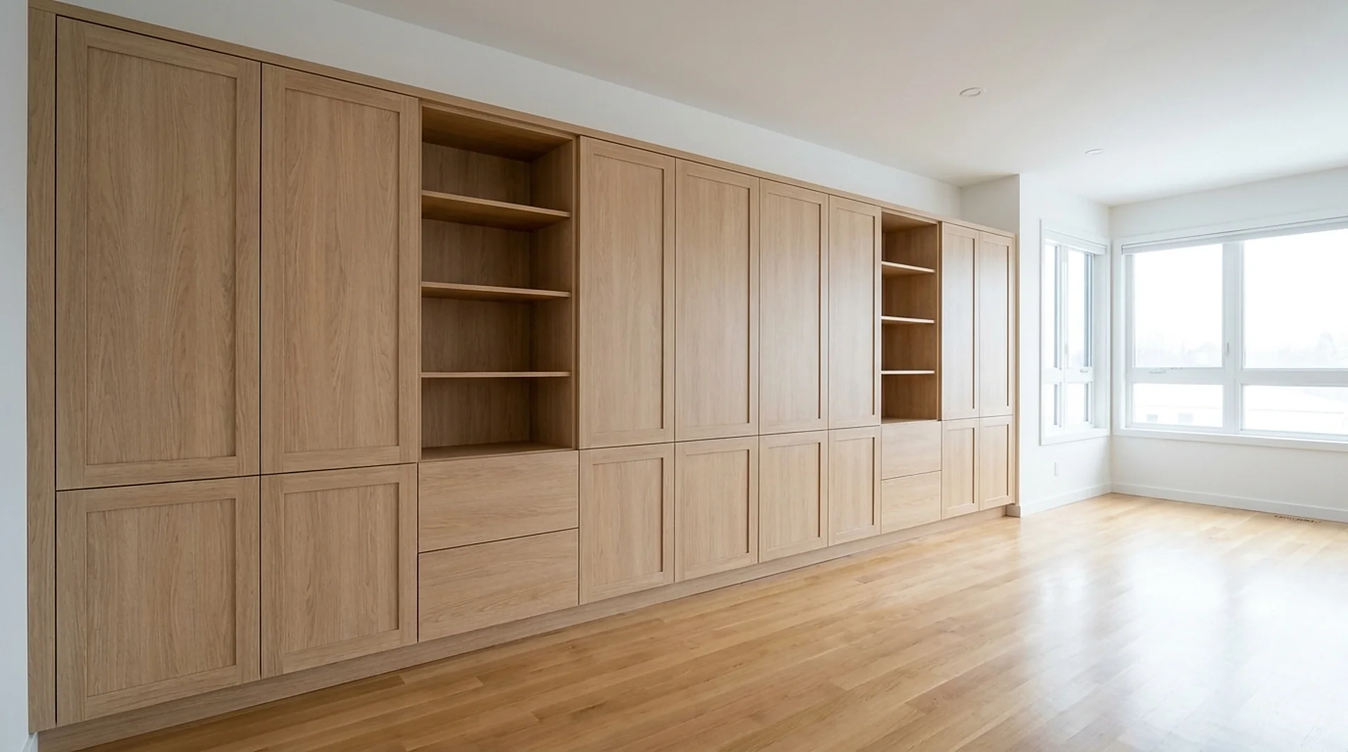 Doors & Partition Panels as part of a full-wall custom closet run