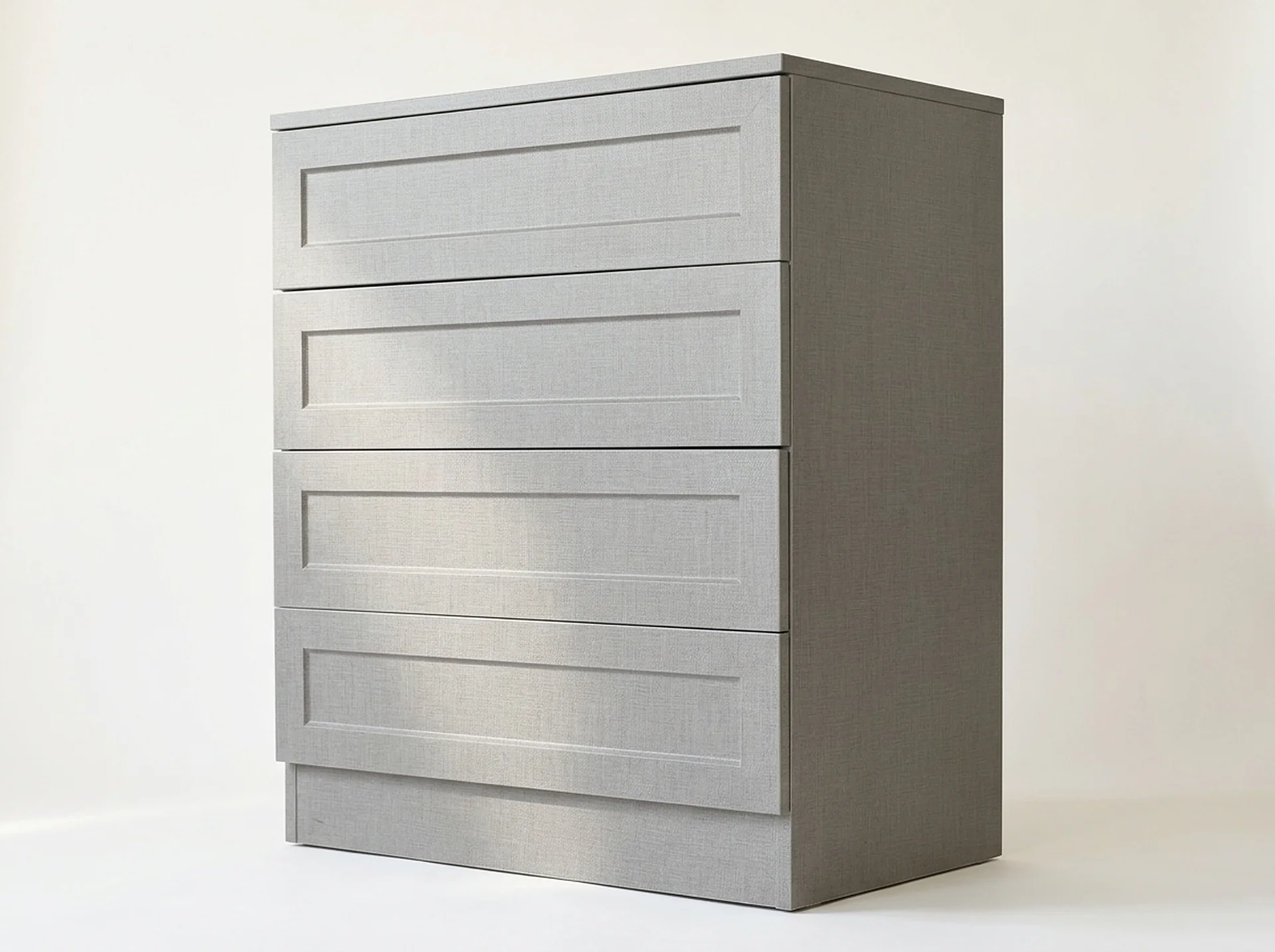 Closet Drawer Base Cabinet in Grey Linen melamine