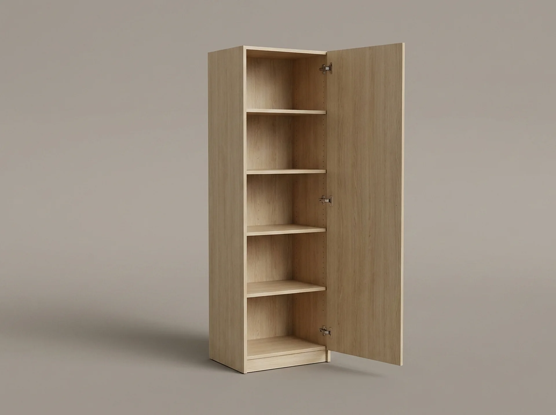 Shelf Closet Tower in cabinet-grade melamine, three-quarter view