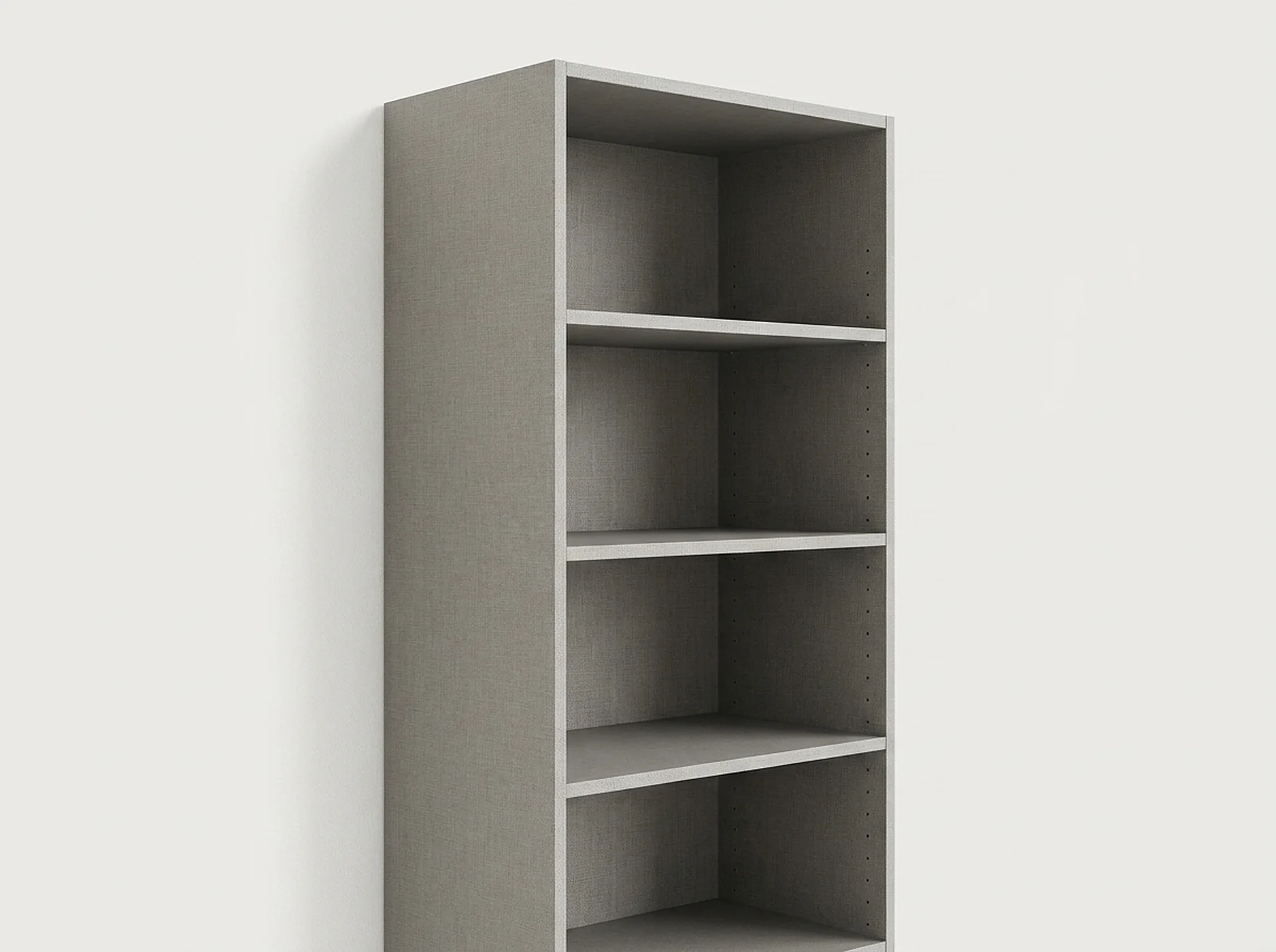 Shelf Closet Tower in Grey Linen melamine