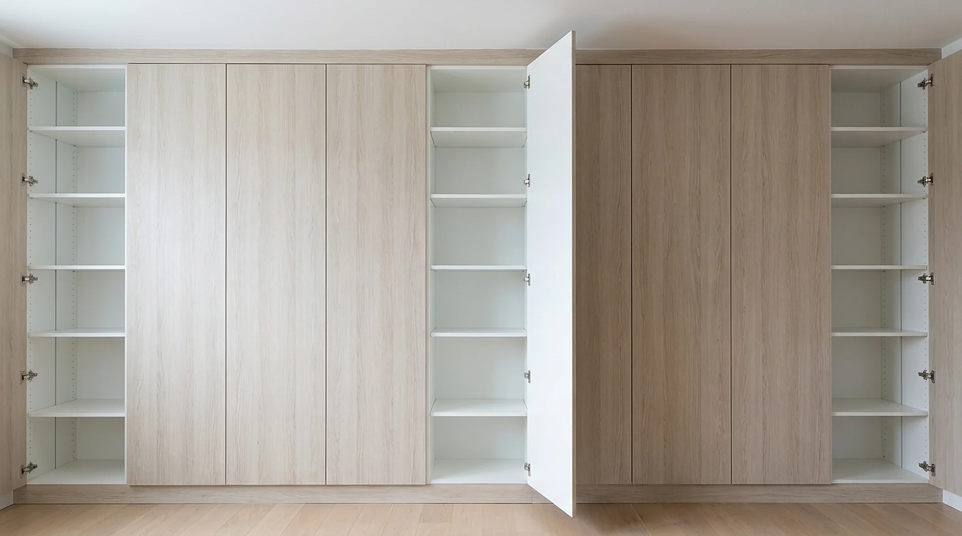 Shelf Closet Tower as part of a full-wall custom closet run