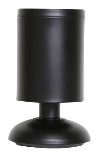 Adjustable cabinet leg in matte black finish